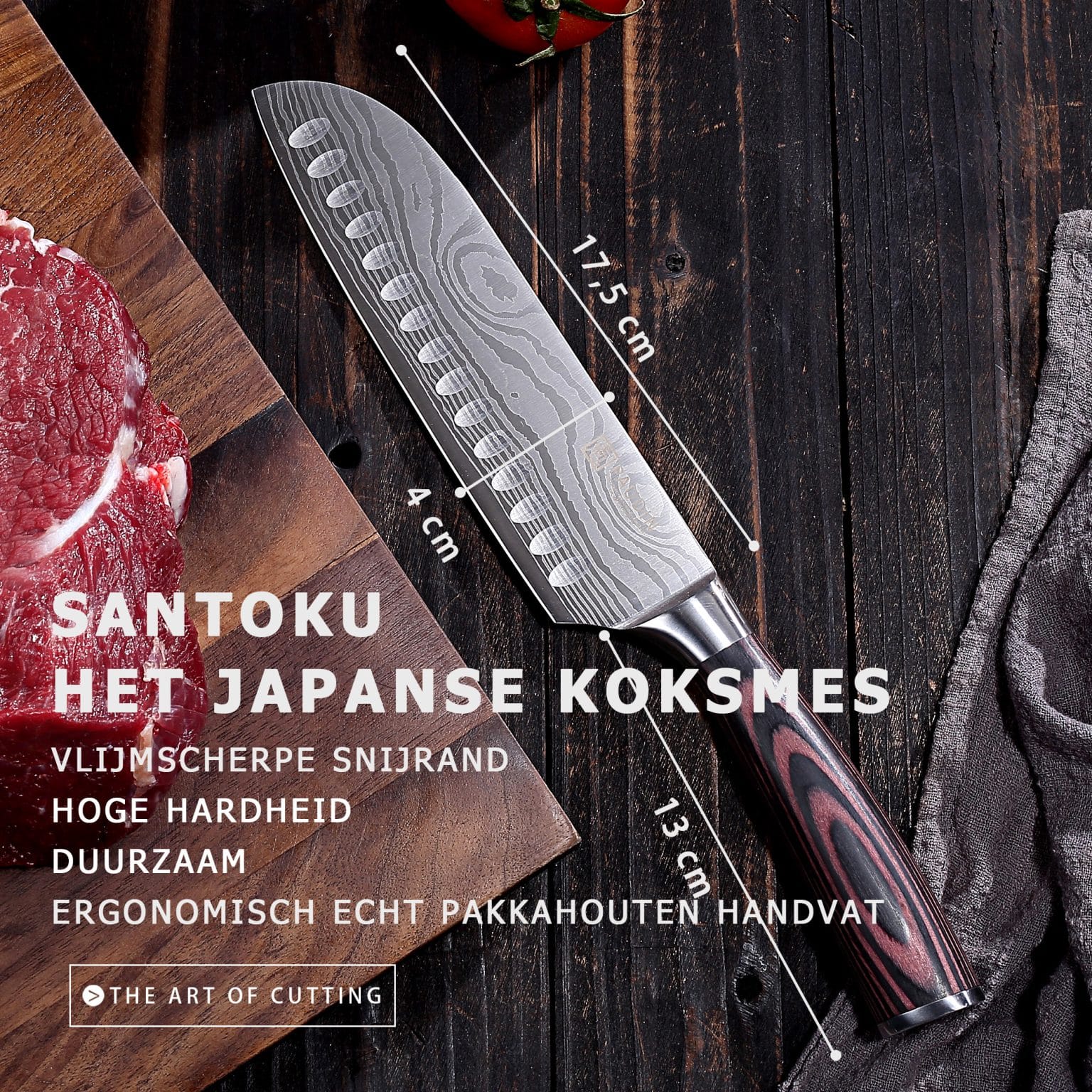 N5 Premium Japans Santoku Mes