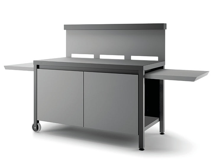 De BBQ Store, Forge Adour Roltafel Credence Gesloten Zwart-Lichtgrijs