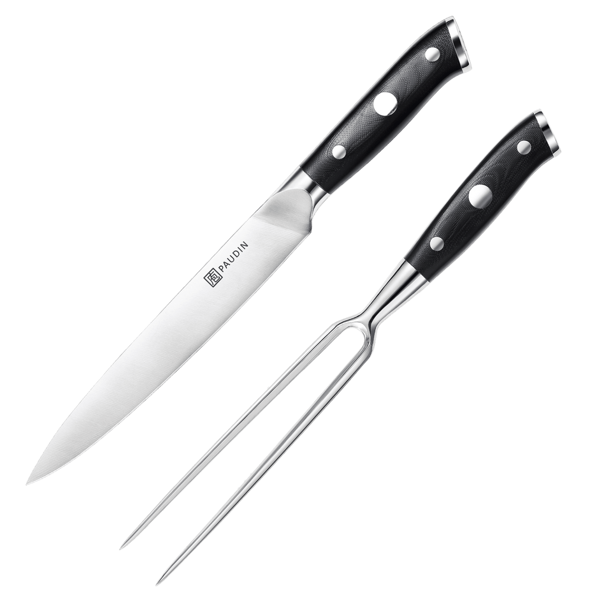 De BBQ Store, D9 Professioneel RVS Vlees Mes en Vork 20 cm