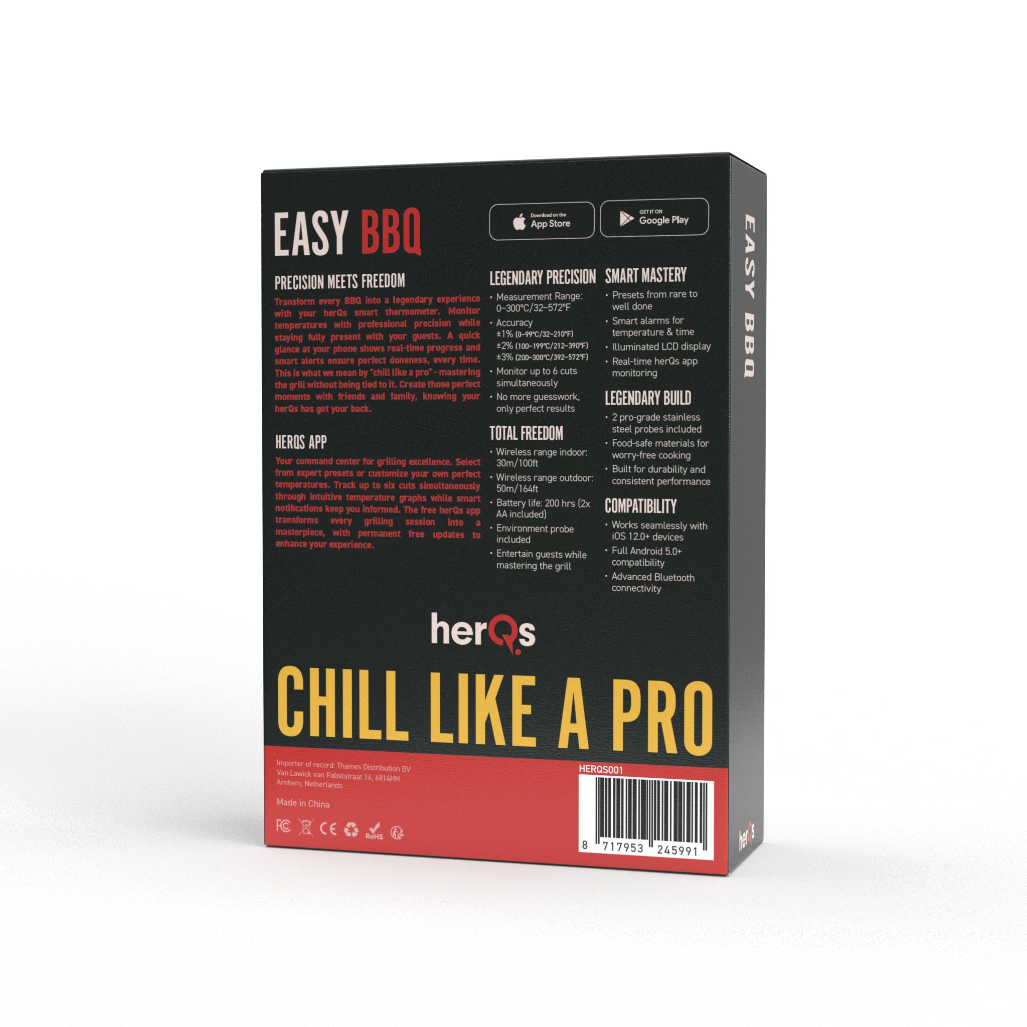 HerQs Easy Pro BBQ Thermometer