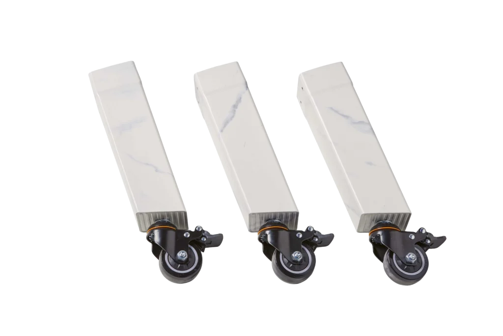 Verrijdbare poten marmer look (3 st.)