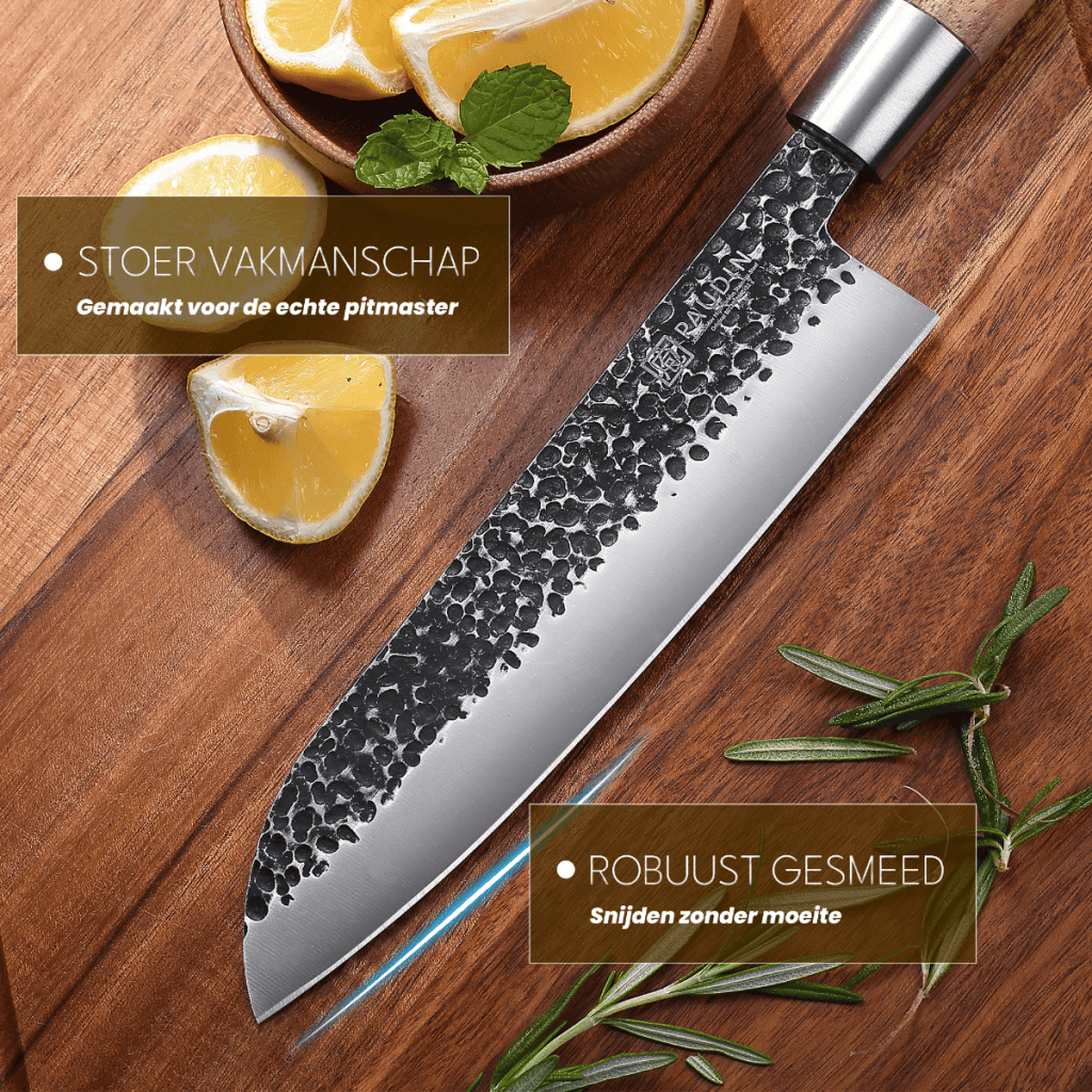 HB10 Santoku – Hammer Black (17,5 cm)