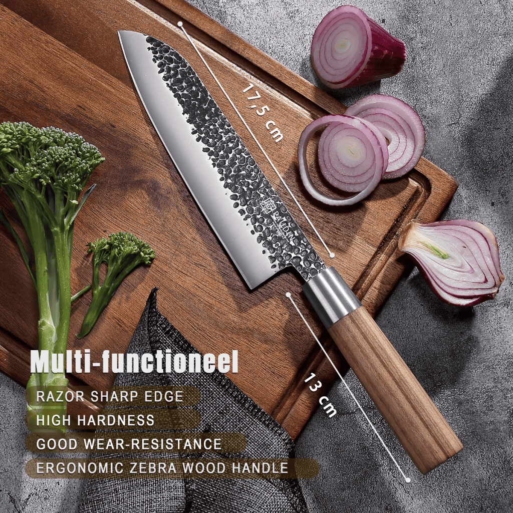 HB10 Santoku – Hammer Black (17,5 cm)