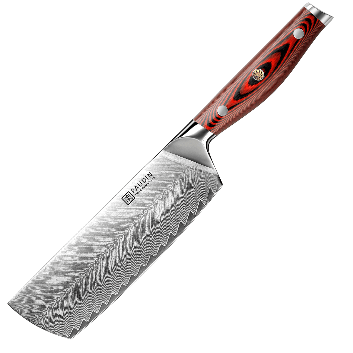 De BBQ Store, P5 Professioneel Damascus Nakiri Mes 17,5 cm