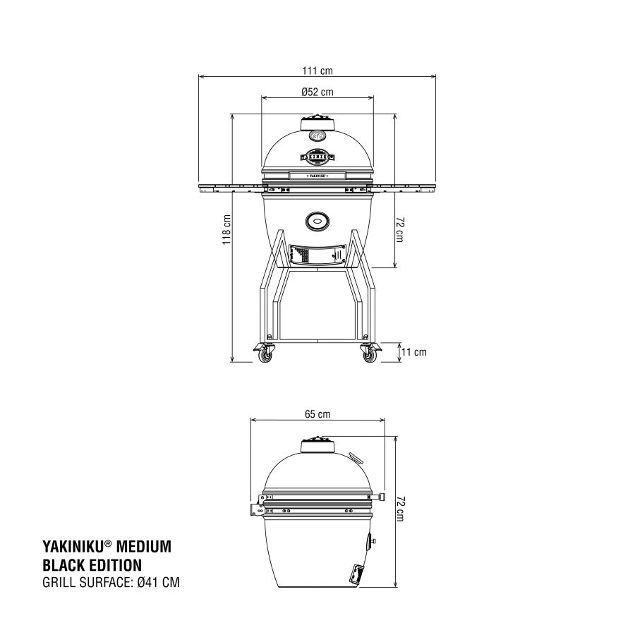 YAKINIKU MEDIUM Kamado basic black edition