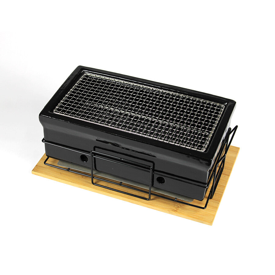 YAKINIKU MEDIUM Rechthoekige Shichirin | Konro & Yakitori grill - black edition