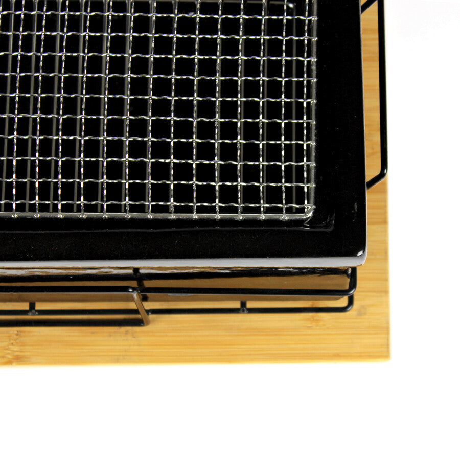 YAKINIKU MEDIUM Rechthoekige Shichirin | Konro & Yakitori grill - black edition