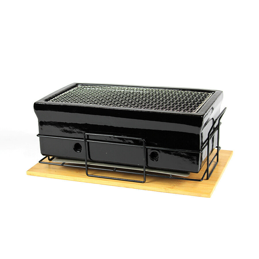 YAKINIKU MEDIUM Rechthoekige Shichirin | Konro & Yakitori grill - black edition